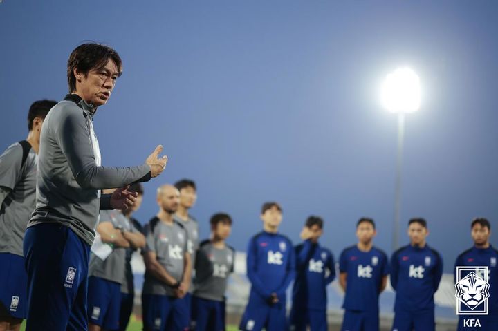 [서울=뉴시스]홍명보호 축구대표팀 현지 훈련 장면. (사진=대한축구협회 제공)