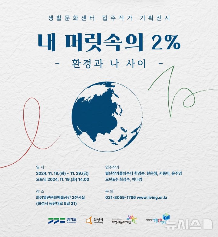 [화성=뉴시스] 내 머릭속의 2%(환경과 나 사이) 디지털 홍보자료(사진=화성시문화재단 제공)2024.11.13.photo@newsis.com