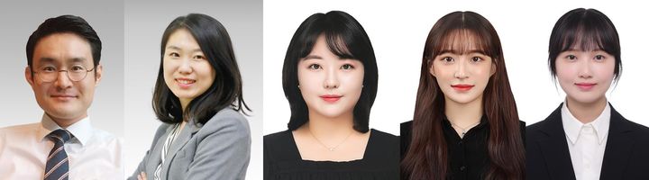 왼쪽부터 김용주 고려대 교수, 이상희 한국과학기술연구원 박사, 박정연 고려대 박사과정생, 강미소 한국과학기술연구원 연구원, 임송현 한국과학기술연구원 연구원 (사진=고려대 제공) *재판매 및 DB 금지