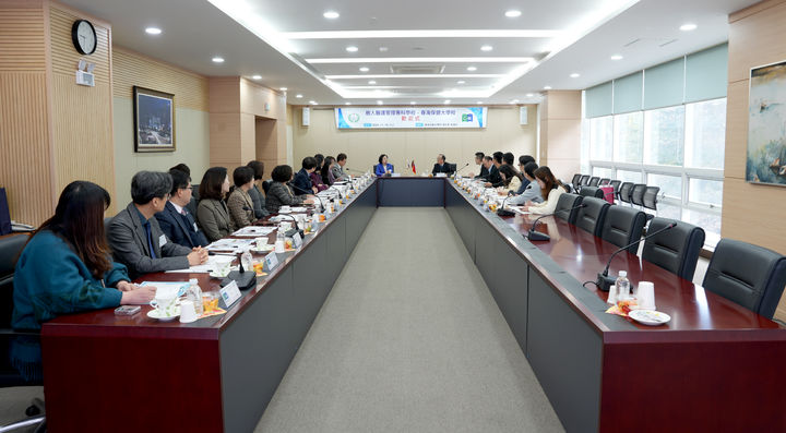 [울산=뉴시스] 구미현 기자 = 춘해보건대학교는 19일 대만 수인의호관리전과학교와 교육적 상호 이해와 교류를 증진하기 위한 국제교류회를 가졌다고 밝혔다. (사진=춘해보건대 제공) 2024.11.19. photo@newsis.com *재판매 및 DB 금지