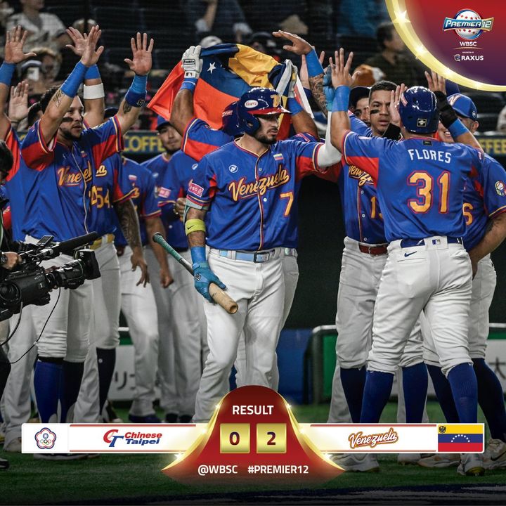 베네수엘라가 2024 세계야구소프트볼연맹(WBSC) 프리미어12 대만과 슈퍼라운드에서 2-0 승리를 거뒀다. (사진=WBSC SNS 캡처) *재판매 및 DB 금지