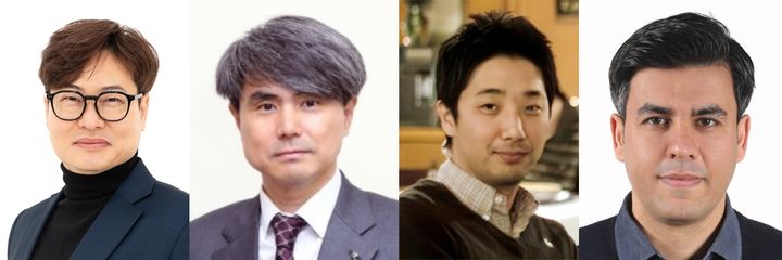 왼쪽부터 한희섭 세종대 호텔관광경영학과 한교수, 백성욱 소프트웨어학과 교수, 황진수 외식경영학전공 교수, Shahabaldin Rezania 환경에너지공간융합학과 교수 (사진=세종대 제공) *재판매 및 DB 금지