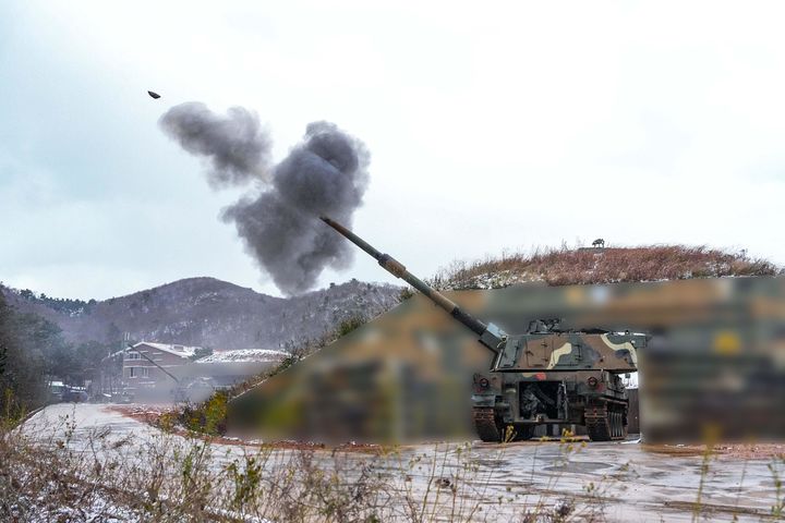 [서울=뉴시스] 해병대사령부는 27일 서북도서방위사령부가 백령도에서 해상사격훈련을 실시했다고 밝혔다. 훈련에는 K-9 자주포가 참가해 200여 발을 사격했다. (사진=해병대사령부 제공) 2024.11.27. photo@newsis.com *재판매 및 DB 금지