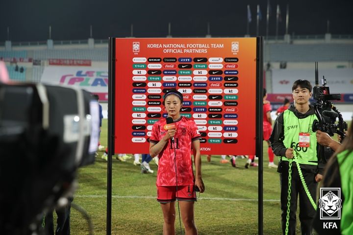 [서울=뉴시스] 여자 축구대표팀의 최유리. (사진=대한축구협회 제공) *재판매 및 DB 금지