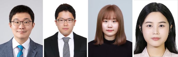 왼쪽부터 김준영 AI융합학부 교수, 황성욱 경영학부 교수, 오정민 AI융합학부 학생, 김보경 경영학부 학생 (사진=성신여대 제공) *재판매 및 DB 금지