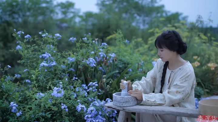 중국 유튜버 리쯔치(李子柒·Liziqi)가 3년 반만에 활동을 재개했다.(사진 : 리쯔치 유튜브 채널 영상 캡처) *재판매 및 DB 금지