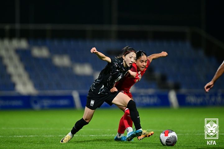 [서울=뉴시스]여자축구대표팀, 강호 캐나다에 1-5 완패. (사진=대한축구협회 제공)