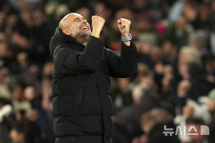 [맨체스터=AP/뉴시스] 잉글랜드 프로축구 프리미어리그(EPL) 맨체스터 시티의 펩 과르디올라 감독. 2024.12.04.