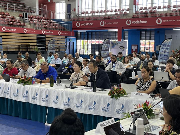 중서부태평양수산위원회(WCPFC) 제21차 연례회의에서 우리측 수석대표로서 발언중인 해양수산부 김명진 국제협력정책관. (사진=해양수산부 제공) *재판매 및 DB 금지