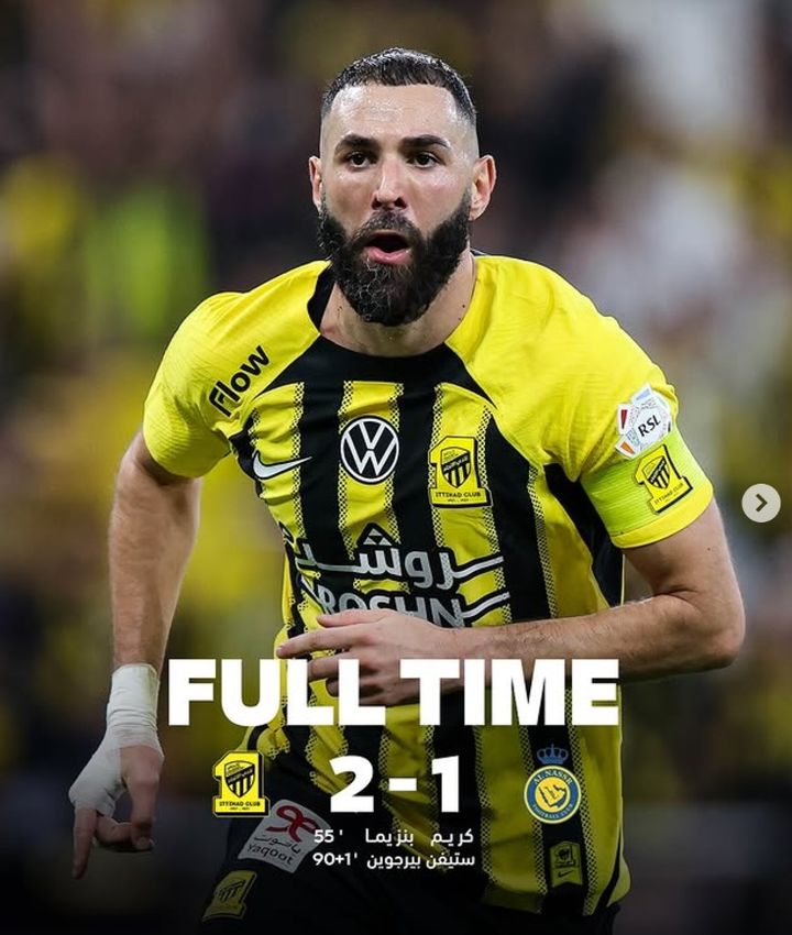 [서울=뉴시스]벤제마, 호날두와 맞대결서 승리. (사진=알이티하드 소셜미디어 캡처) 2024.12.07. photo@newsis.com *재판매 및 DB 금지.