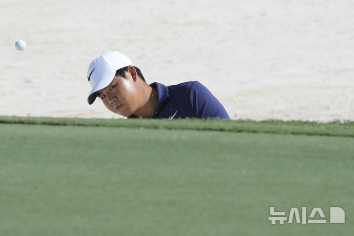 [바하마=AP//뉴시스]김주형, 히어로 월드 챌린지 준우승. 2024.12.08.