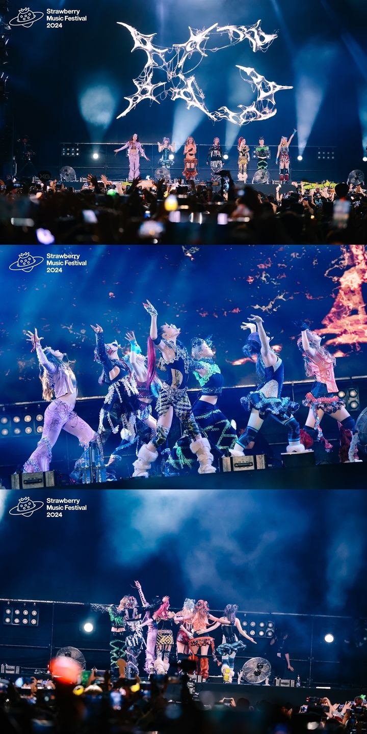 [서울=뉴시스] XG가 지난 7일 중국 최대 음악 페스티벌인 '스트로베리 뮤직 페스티벌'에 출연했다. (사진=XGALX 제공) 2024.12.09. photo@newsis.com *재판매 및 DB 금지