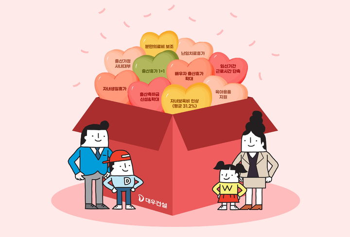 대우건설, 출산·육아 복지제도 개선…저출생 해결 동참