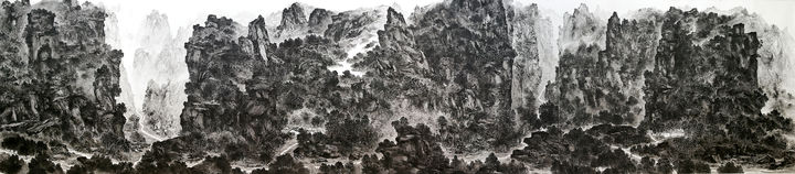 이승연, 심산유곡, 화선지에 수묵담채, 890 x 200 cm, 2024 (사진=세종대 제공) *재판매 및 DB 금지