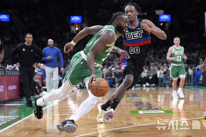 [보스턴=AP/뉴시스] 미국프로농구(NBA) 보스턴 셀틱스의 제일런 브라운. 2024. 12. 12.