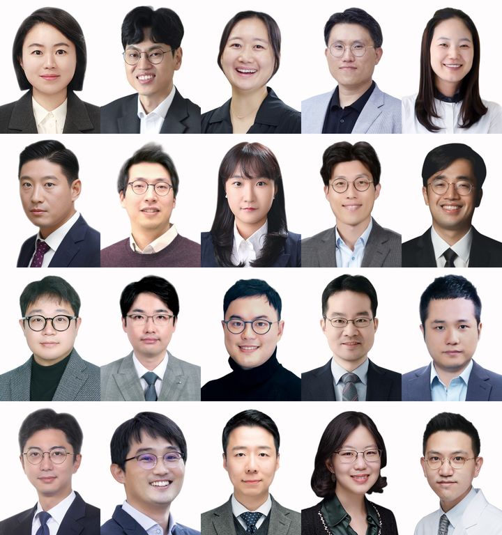 한국과학기술한림원이 2025년도 한국차세대과학기술한림원(Y-KAST) 회원으로 선출한 20인의 젊은 과학자. (사진=한림원 제공) *재판매 및 DB 금지