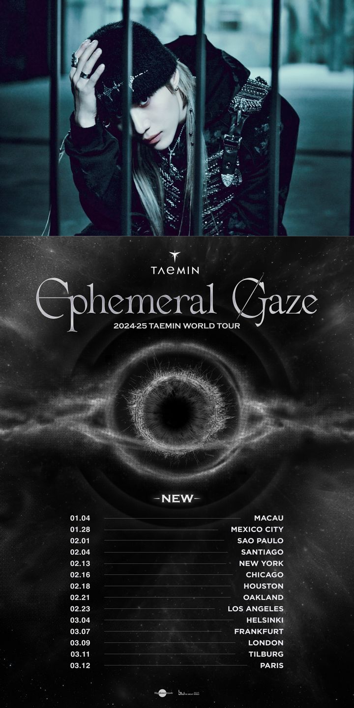 [서울=뉴시스] '샤이니'(SHINee) 멤버 태민의 월드투어 '이페머럴 게이즈'(Ephemeral Gaze)가 미국 휴스턴·로스앤젤레스 지역의 좌석을 추가로 오픈한다. (사진=빅플래닛메이드엔터 제공) 2024.12.20. photo@newsis.com *재판매 및 DB 금지