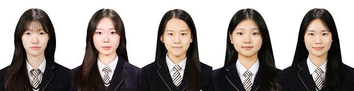 공기업, 금융기관에 합격한 대성여상 재학생·졸업생 5명.(왼쪽부터 박설린, 조예빈, 윤소현, 안채음, 우효정) *재판매 및 DB 금지