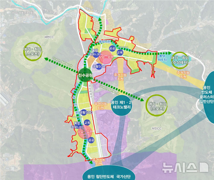 [용인=뉴시스]용인특례시 처인구 이동읍 일원에 예정된 반도체 신도시 위치도(사진=용인시 제공)