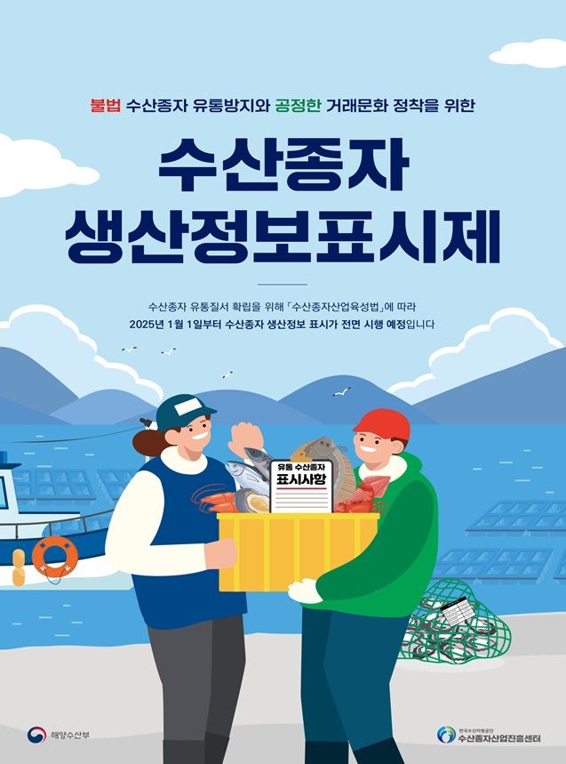 [서울=뉴시스] 수산종자 생산이력 정보 표시 의무화. (사진=해양수산부 제공) 2024.12.29. photo@newsis.com *재판매 및 DB 금지