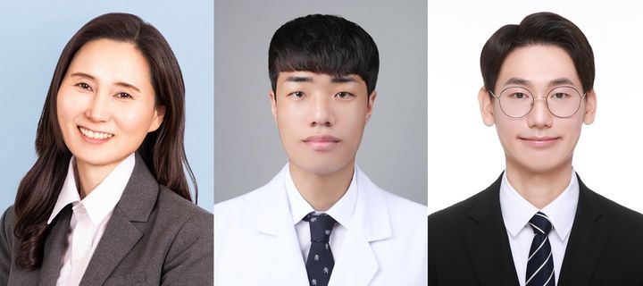 (왼쪽부터) 삼육대 화학생명과학과 김미경 교수(교신저자), 천재환 삼육대 학부 졸업 고려대 대학원생(제1 저자), 권순용 삼육대 학부 졸업 연구실 인턴(공저자). (사진=삼육대 제공) *재판매 및 DB 금지