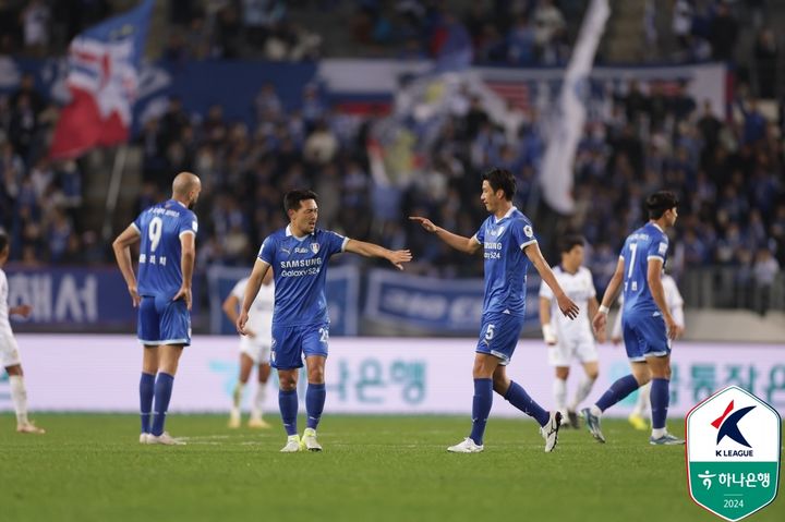 [서울=뉴시스] 프로축구 K리그2 수원 삼성. (사진=한국프로축구연맹 제공) *재판매 및 DB 금지