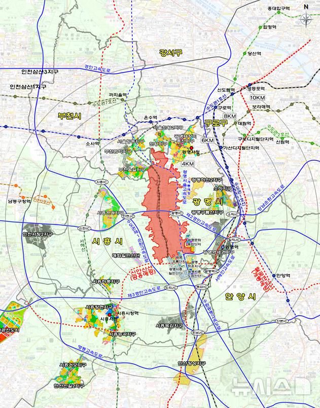 [시흥=뉴시스] 광명·시흥지구 지구 계획 승인·고시 현황도.(현황도=시흥시 제공). 2024.12.30.photo@newsis.com