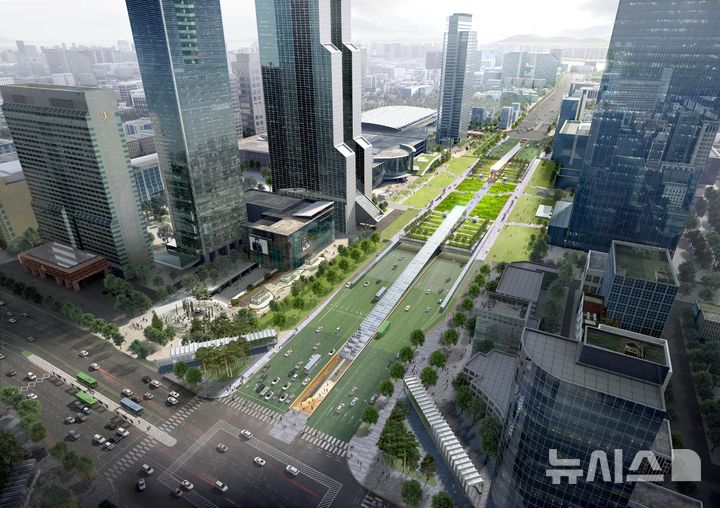 [서울=뉴시스]서울 강남구 코엑스 사거리와 삼성역 사거리 사이 광역복합환승센터를 짓는 '영동대로 지하공간 복합개발 사업'. (사진=서울시 제공). 2025.01.02. photo@newsis.com 