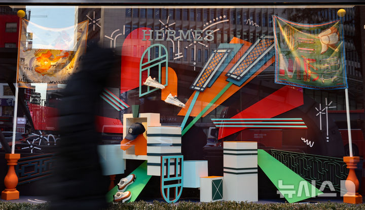 [서울=뉴시스] 황준선 기자 = 서울 시내 한 에르메스 매장 모습. 2025.01.02. hwang@newsis.com