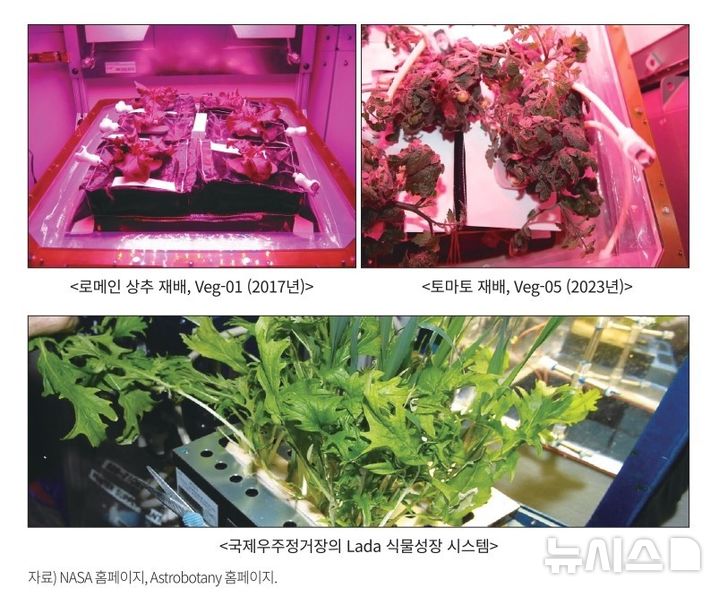[창원=뉴시스]우주공간에서의 식물생장 챔버.(자료 출처=나사&nbsp; 및 아스트로보타니 홈페이지. 경남연구원 이문호 연구위원 제공) 2025.01.04.