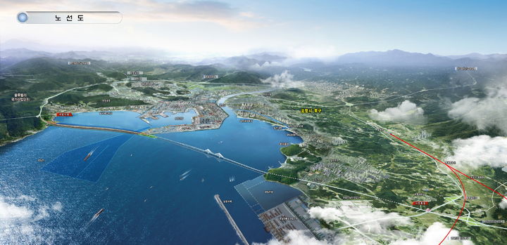 [안동=뉴시스] 영일만 횡단 고속도로 조감도 (사진=경북도 제공) 2025.01.06. photo@newsis. *재판매 및 DB 금지