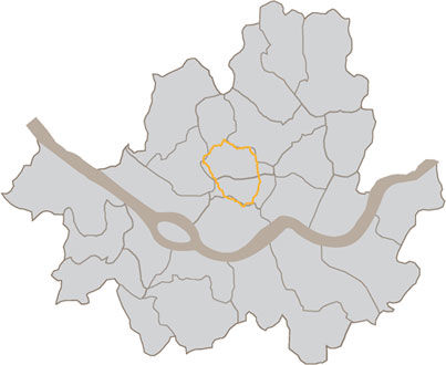 [서울=뉴시스]현재 서울시 경계와 한양도성. 2025.01.06. (자료=한양도성박물관 제공) *재판매 및 DB 금지