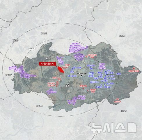 [광주=뉴시스] 광주 산정 위치도 (사진=LH 제공)