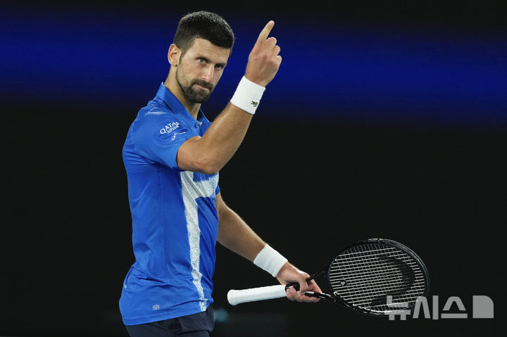 [멜버른=AP/뉴시스] 세르비아 테니스 선수 노바크 조코비치. 2025.01.13.