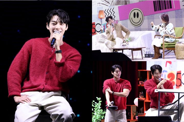 [서울=뉴시스] 배우 김우빈이 지난 11일 건국대학교 새천년관 대공연장에서 팬미팅 '우빈스 다이어리'(Woobin’s Diary)를 열었다. (사진=에이엠엔터테인먼트 제공) 2025.01.13. photo@newsis.com *재판매 및 DB 금지