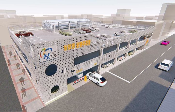 [진주=뉴시스]진주시, ‘칠암동 공영주차타워' 조감도.(사진=진주시 제공).2025.01.16.photo@newsis.com *재판매 및 DB 금지