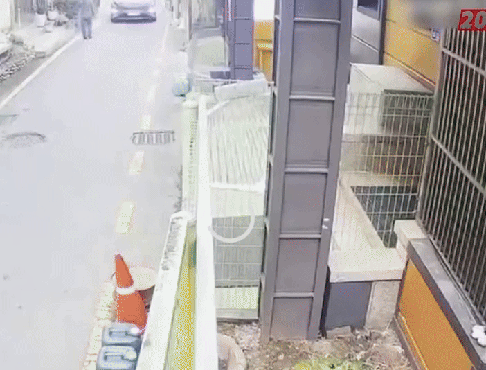 [서울=뉴시스] 골목길에서 지나가는 차량 사이드미러에 팔을 부딪치는 일명 '손목치기' 수법으로 허위 교통사고를 내고 합의금을 뜯어낸 50대 남성의 범행 당시 모습이 담긴 CCTV 영상이 공개됐다. (사진=경찰청 유튜브) *재판매 및 DB 금지