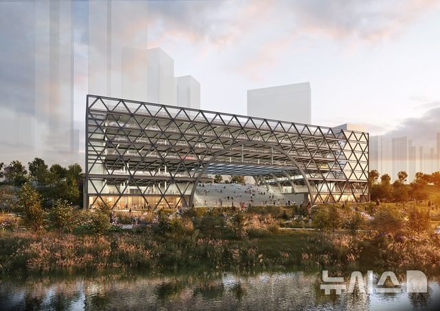 [화성=뉴시스]동탄 호수공원 주차타워 조감도.(사진=화성시 제공)2025.01.20.photo@newsis.com