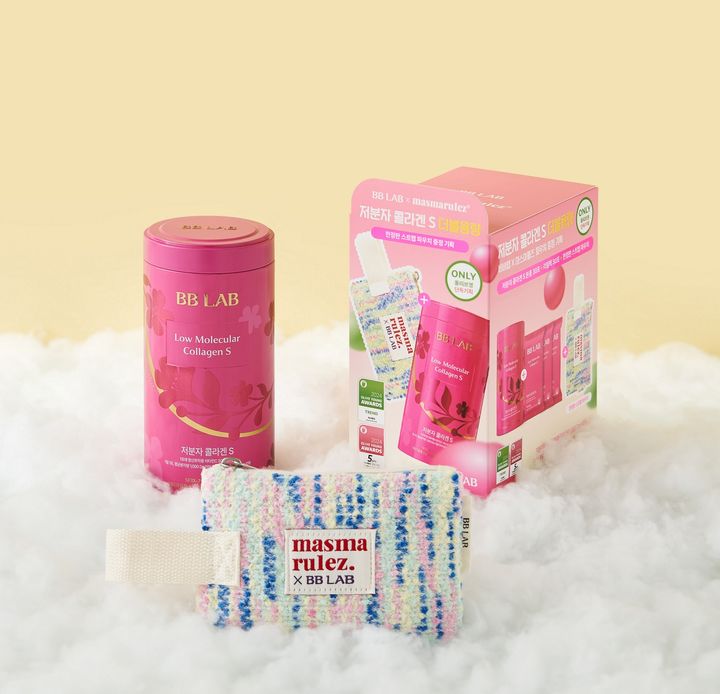 [서울=뉴시스] 이너뷰티 전문 브랜드 비비랩은 개 패션 아이템을 선보이는 브랜드 마스마룰즈와 함께 협업한 굿즈를 담은 한정판 기획세트를 올리브영에서 출시한다고 21일 밝혔다. (사진=뉴트리원 제공) 2025.01.21. photo@newsis.com *재판매 및 DB 금지