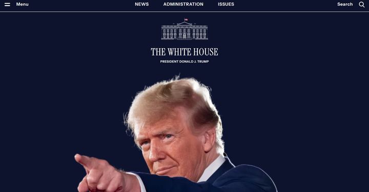 도널드 트럼프 대통령의 화려한 귀환에 맞춰 백악관 홈페이지도 20일(현지 시간) 리뉴얼됐다. 트럼프 대통령의 모습이 전면에 등장했다. 2025.01.21. *재판매 및 DB 금지