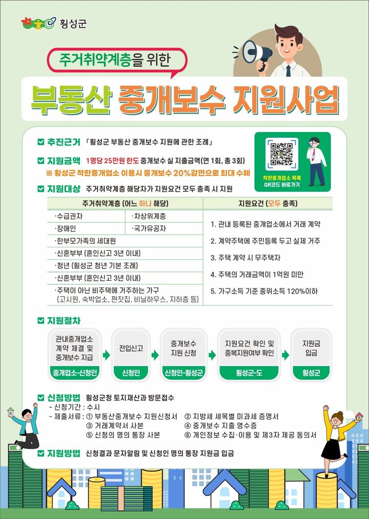 주거취약계층 부동산 중개보수 지원 안내문.&nbsp; *재판매 및 DB 금지