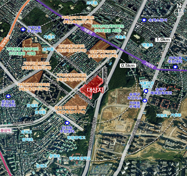 [서울=뉴시스] 문정시영아파트 지구단위계획 구역 위치도. 2025.01.23. (자료=서울시 제공) *재판매 및 DB 금지