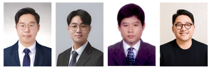 [진주=뉴시스]경상국립대학교 공동 연구팀은 23일 탄소섬유강화복합소재(CFRP)를 접합하는 에폭시 접착제의 접착 내구성을 획기적으로 개선하는 표면 처리 기술을 개발했다.사진 왼쪽부터 경상국립대 김종현 연구교수, 임형준 교수, 임충선 책임연구원, 권동준 교수.(사진=경상국립대 제공).2025.01.23.photo@newsis.com *재판매 및 DB 금지