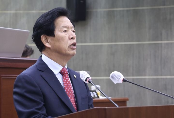 5분 자유발언하는 조성룡 단양군의원 *재판매 및 DB 금지