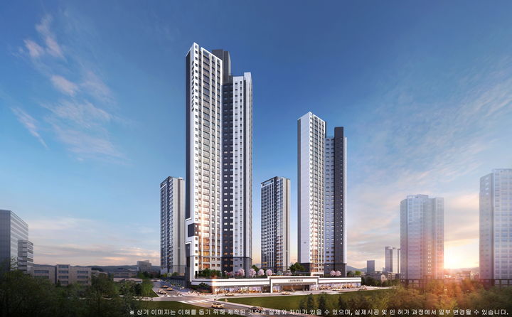 [서울=뉴시스] 2월 분양 예정 '문수로 센트레빌 에듀리체 석경 투시도'. 2025.01.23 (사진 제공=동부건설) photo@newsis.com *재판매 및 DB 금지