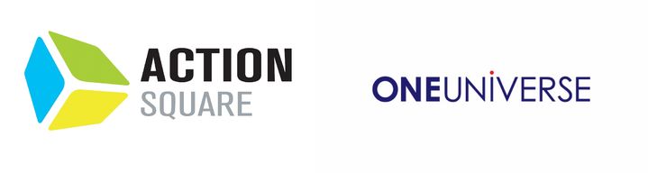 [서울=뉴시스] 액션스퀘어가 메타버스 전문 개발사 원유니버스에 전략적 투자를 진행한다고 23일 밝혔다. 사진은 각 사 CI (사진=액션스퀘어 제공) *재판매 및 DB 금지