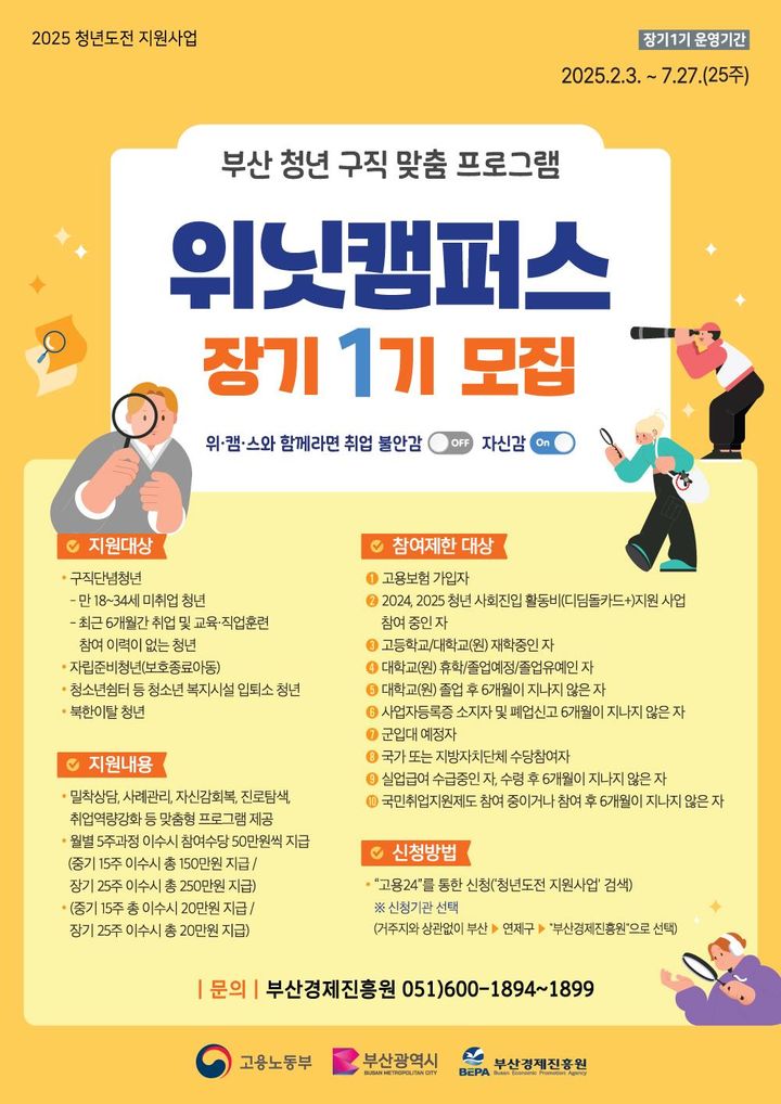 [부산=뉴시스] 2025 청년 도전 지원사업 안내문 (그림=부산경제진흥원 제공) 2025.01.24. photo@newsis.com *재판매 및 DB 금지