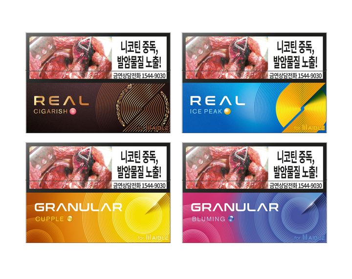 면세점서 출시한 릴 에이블 전용스틱 4종. (사진=KT&G 제공) *재판매 및 DB 금지