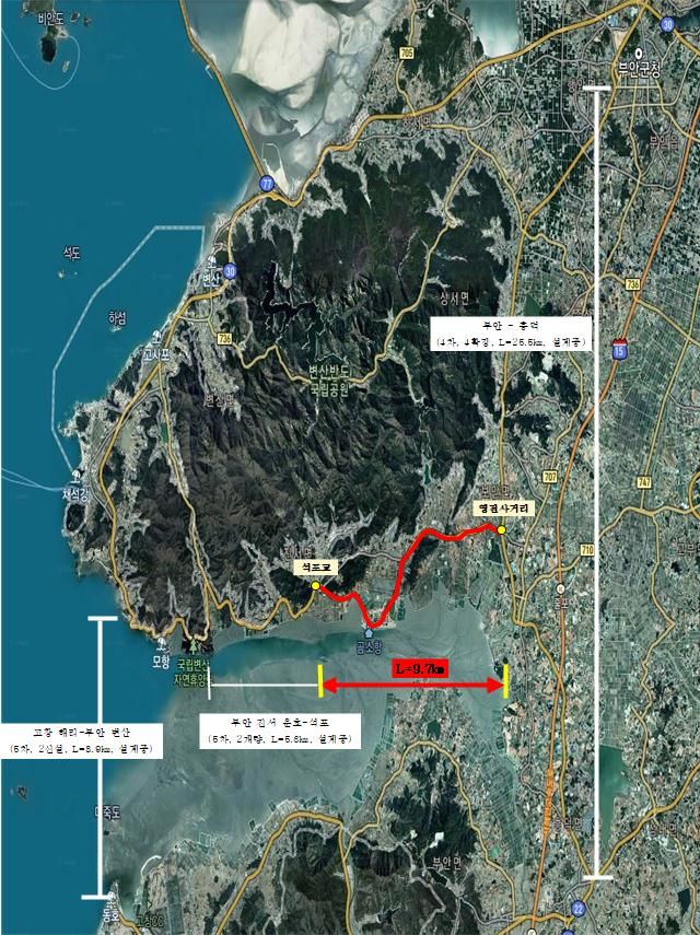 일반국도 30호선 석포삼거리-영전사거리 구간 개량사업 위치도 (사진=부안군 제공) *재판매 및 DB 금지