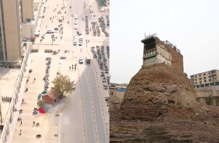 [서울=뉴시스] 길 한가운데나 외딴 곳에 위치해 화제가 된 못집.(사진=엑스 옛 트위터 갈무리) *재판매 및 DB 금지